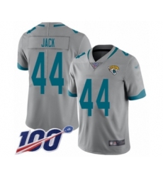 Youth Jacksonville Jaguars #44 Myles Jack Silver Inverted Legend Limited 100th Season Football Jersey