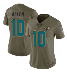 Women's Nike Jacksonville Jaguars #10 Brandon Allen Limited Olive 2017 Salute to Service NFL Jersey