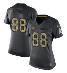 Women's Nike Jacksonville Jaguars #88 Allen Hurns Limited Black 2016 Salute to Service NFL Jersey