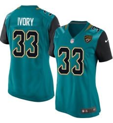 Women's Nike Jacksonville Jaguars #33 Chris Ivory Game Teal Green Team Color NFL Jersey