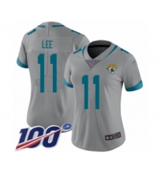Women's Jacksonville Jaguars #11 Marqise Lee Silver Inverted Legend Limited 100th Season Football Jersey