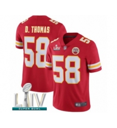 Youth Kansas City Chiefs #58 Derrick Thomas Red Team Color Vapor Untouchable Limited Player Super Bowl LIV Bound Football Jersey