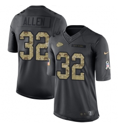 Youth Nike Kansas City Chiefs #32 Marcus Allen Limited Black 2016 Salute to Service NFL Jersey