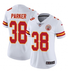 Women's Nike Kansas City Chiefs #38 Ron Parker White Vapor Untouchable Limited Player NFL Jersey