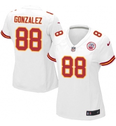 Women's Nike Kansas City Chiefs #88 Tony Gonzalez Game White NFL Jersey