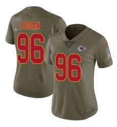 Women's Nike Kansas City Chiefs #96 Bennie Logan Limited Olive 2017 Salute to Service NFL Jersey